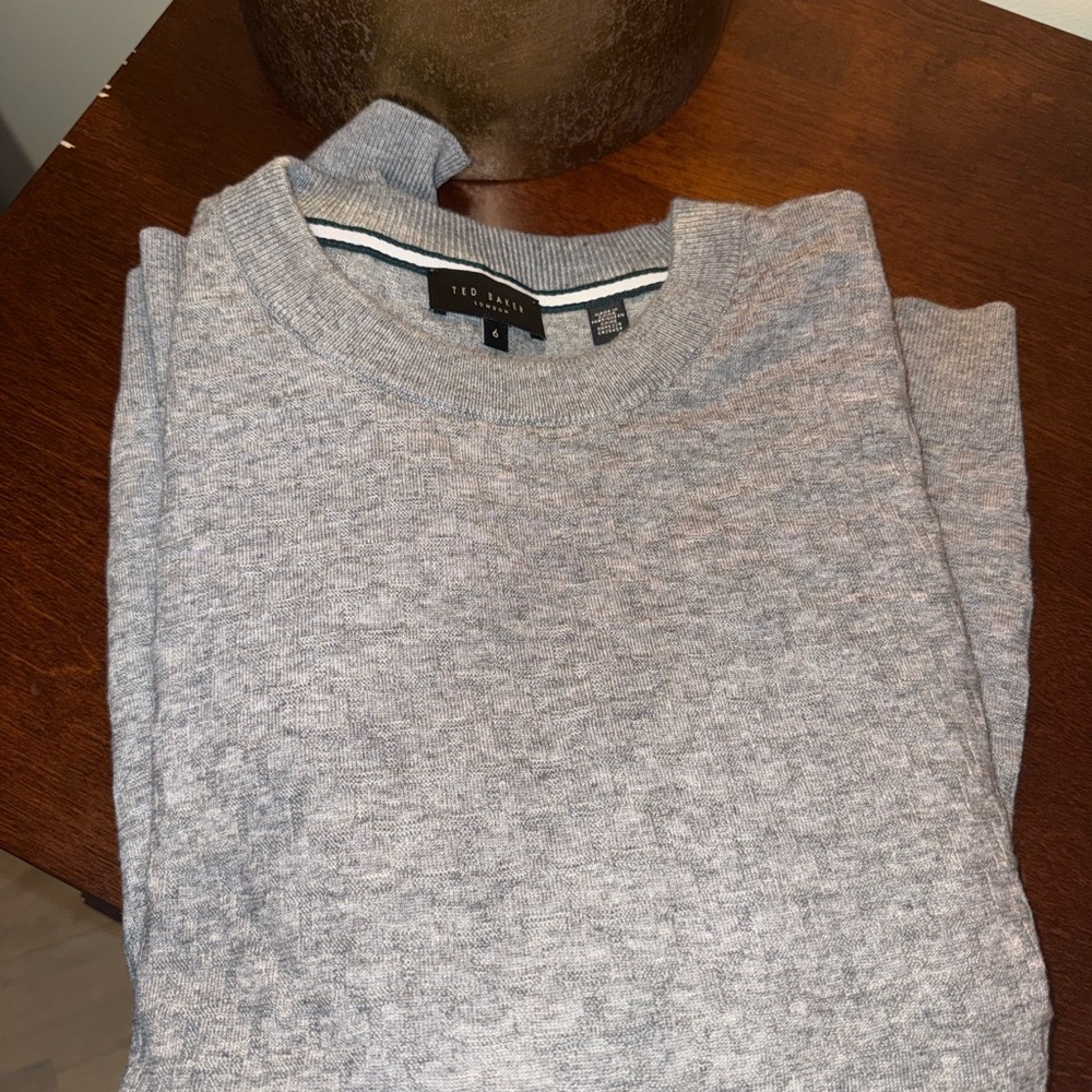 Ted Baker Heather Gray Crewneck Sweater